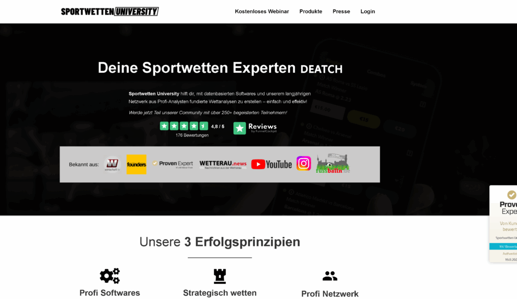 Sportwetten University Erfahrungen – Wir haben Sportwetten University getestet
